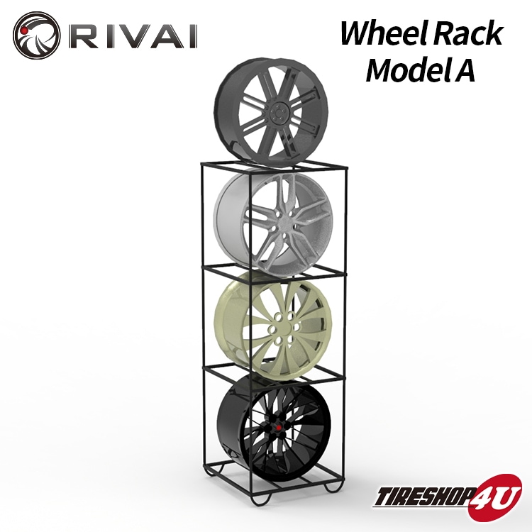 RIVAI ホイールラック A 17～20インチ用 3CUBES 展示 ディスプレイ 3段ホイールラック ホイール展示 業務用など-TIRE SHOP  4U /タイヤショップフォーユー